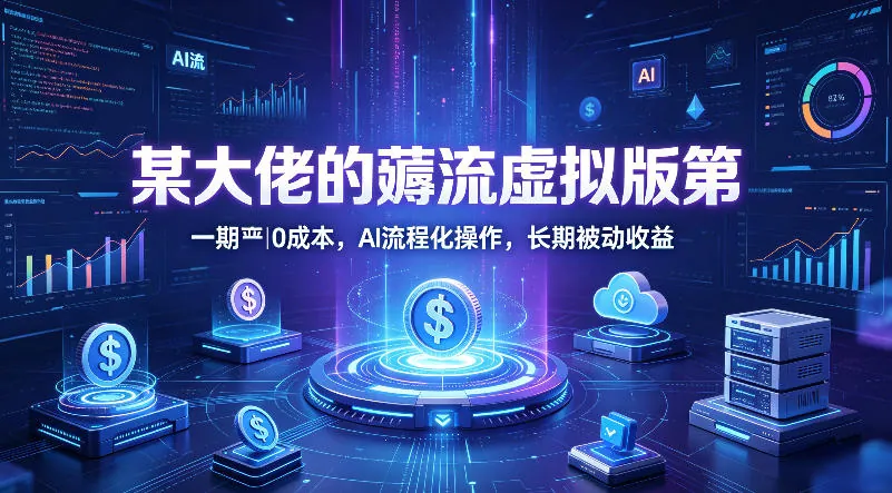 收费课程流出： 2026绅白虚拟薅流大课（VIP课程）（0成本，AI化，长期被动收益）｜AI与编程学习资料网盘资源