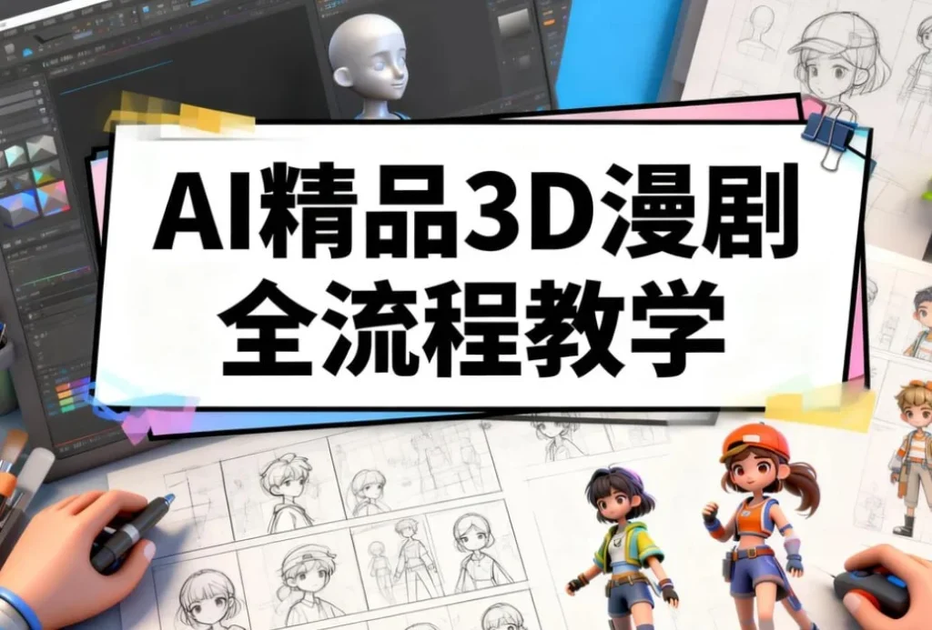 AI精品3D漫剧全流程教学，零基础轻松打造爆款动画短剧｜AI与编程学习资料网盘资源